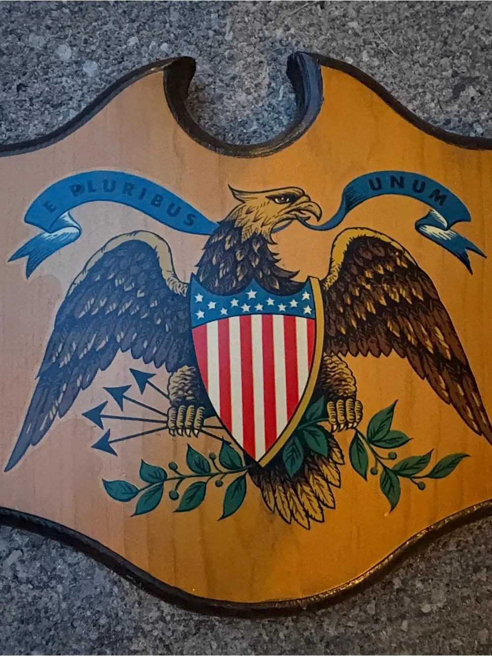 Source Unknown Patriotic Eagle Shield Wall Art - Red, Blue, Brown & Green